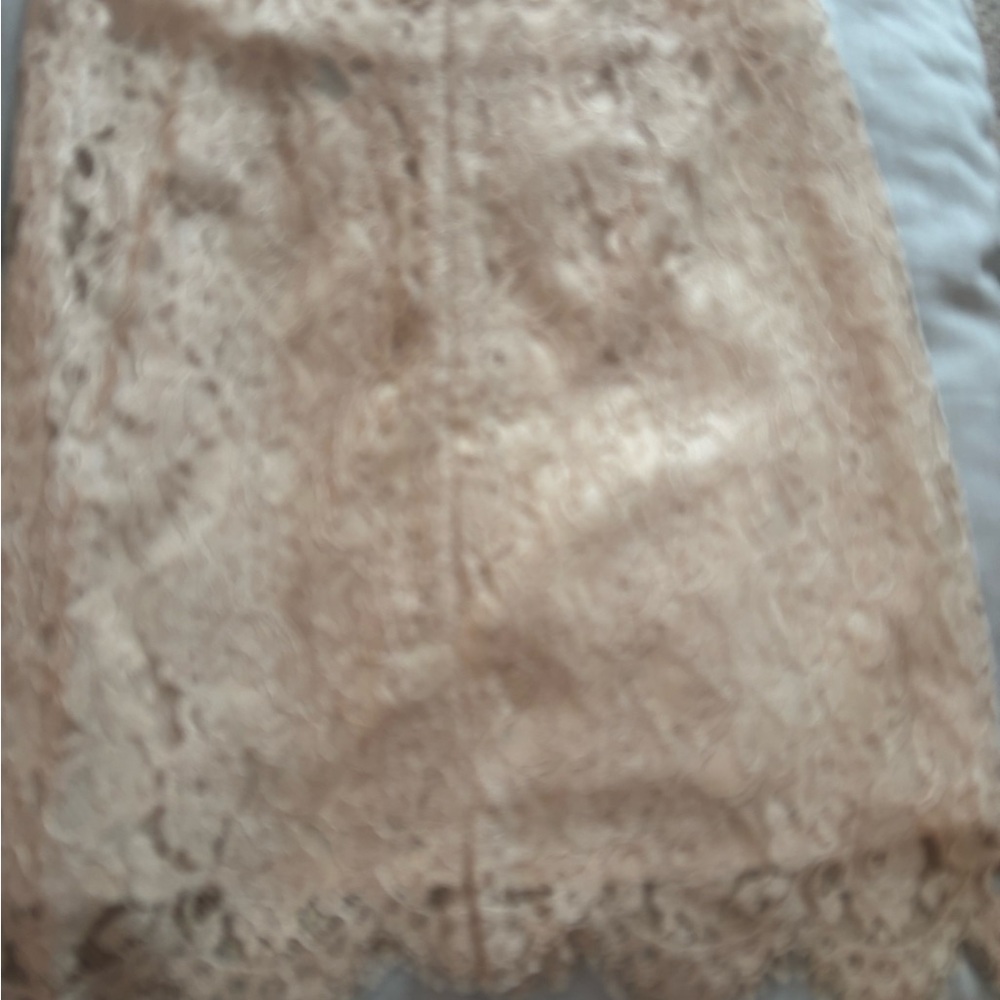 Moda International Tan Lace Dress